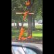Police investigate burning cross found in Chicago park