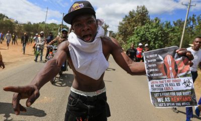 Hundreds of youths protest outside Kenya's Ebola quarantine center for US citizens