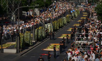 1 million turn out for pope's Mass in Spain and iconic procession along flower-carpeted route