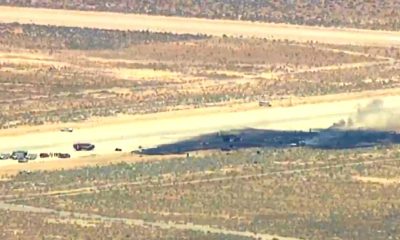 B-52 crashes after takeoff at US military base in Southern California