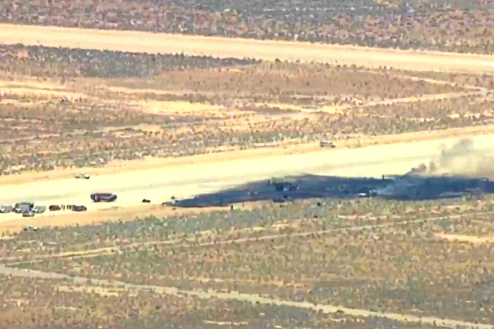 B-52 crashes after takeoff at US military base in Southern California