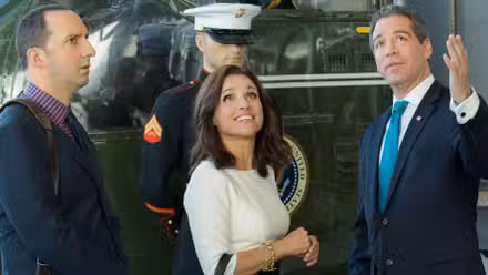 Gary Walsh (Tony Hale) and Selina Meyer (Julia Louis-Dreyfus) in 'Veep'