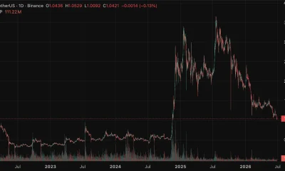 XRP price prediction with XRP at a 20-month low near $1.05, balanced at the one-dollar line between a recovery and a slide toward $0.70.
