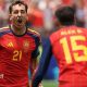 Mikel Oyarzabal celebrates scoring for Spain against Austria