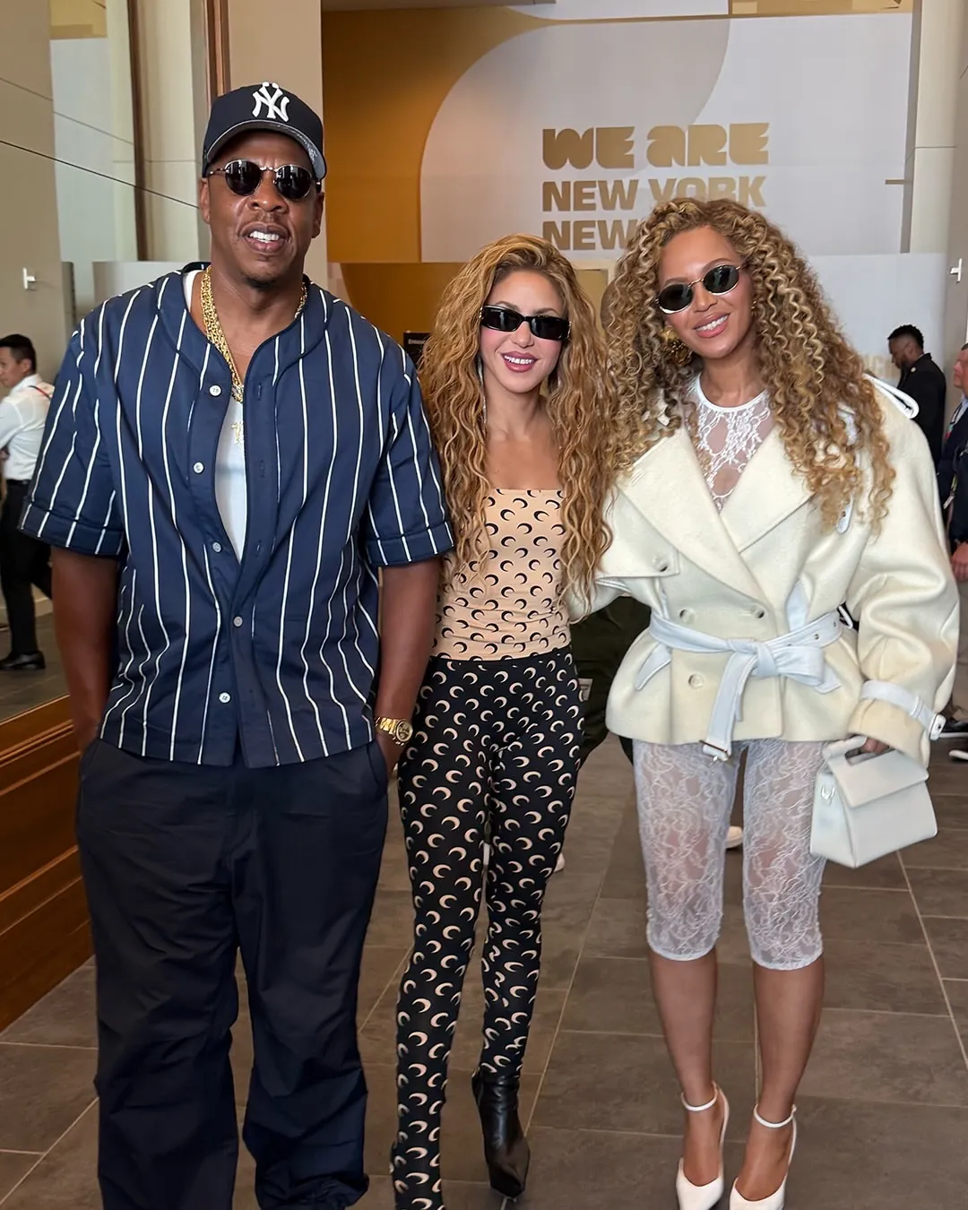 1 Beyonce Stuns In Custom Laquan Smith Cropped Trench Coat And Lace Catsuit At FIFA World Cup 2026 Final Alongside Jay Z And Shakira