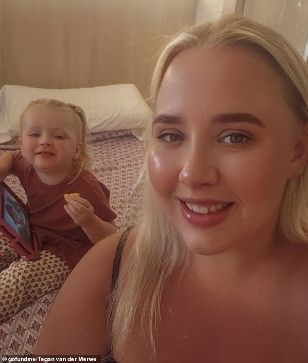 Tegan van der Merwe planned to take her two-year-old daughter on a five-day holiday - but became stranded in Spain for up to six weeks