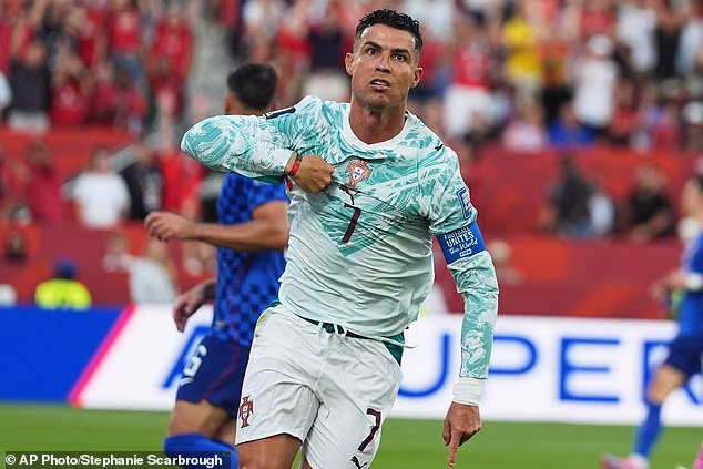 Cristiano Ronaldo scored Portugal's equalised against Croatia before being substituted