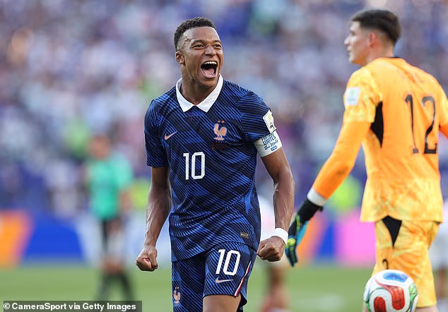 Kylian Mbappe had a ball thrown at him at the end of France's ill-tempered win over Paraguay