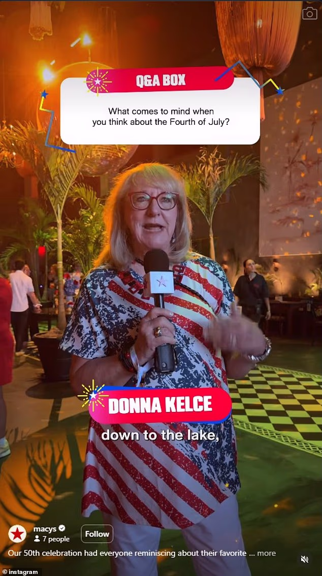 Travis Kelce's mother Donna Kelce has offered a hint about her son's wedding to Taylor Swift in a new interview with Macy's