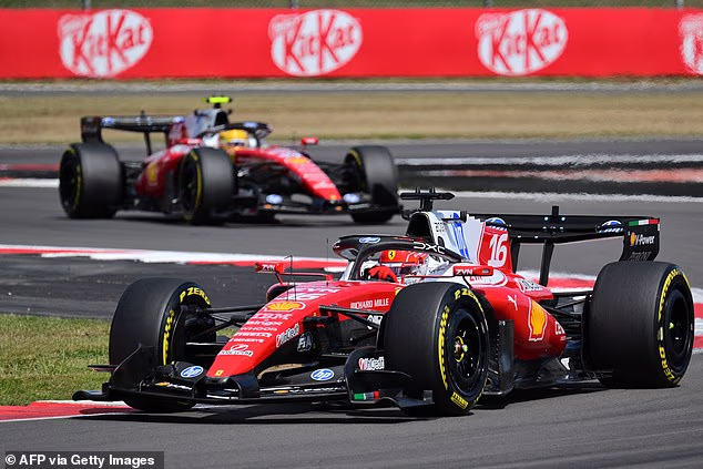 Ferrari's Charles Leclerc celebrated his first British Grand Prix triumph on Sunday afternoon