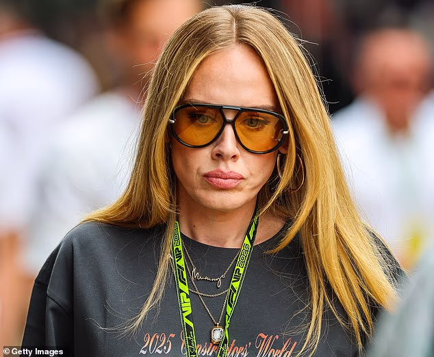 Adele made an appearance in the paddock during the Formula One British Grand Prix at Silverstone Circuit in Northampton