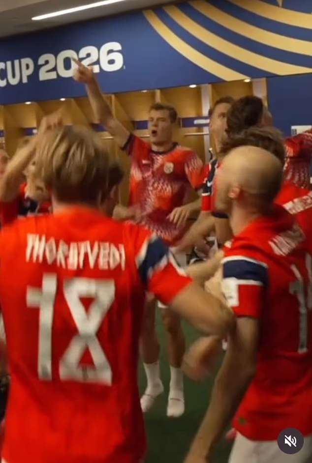 Norway booked their place in the quarter-finals of the World Cup on Sunday and celebrated wildly in the dressing room afterwards