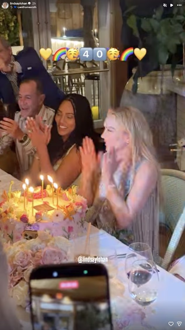 Lindsay Lohan and her father Michael reunited for her 40th birthday celebration bash in the Hamptons