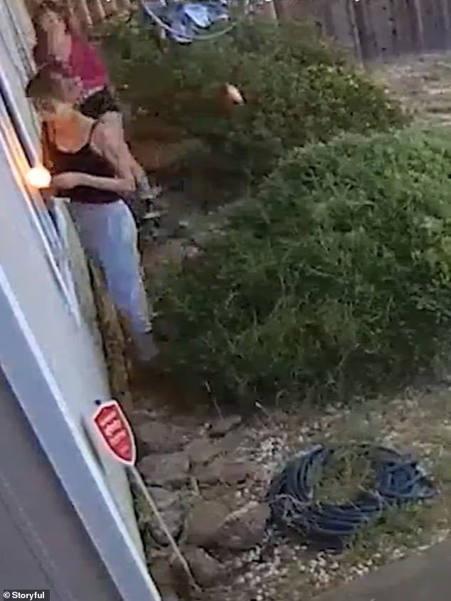 Camera footage captured teenage girls giggling as they tossed a lit firecracker into a home in Citrus Heights, California, on June 30