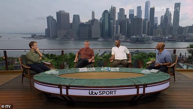 ITV were forced to abandon their swanky New York studio due to storms in the United States