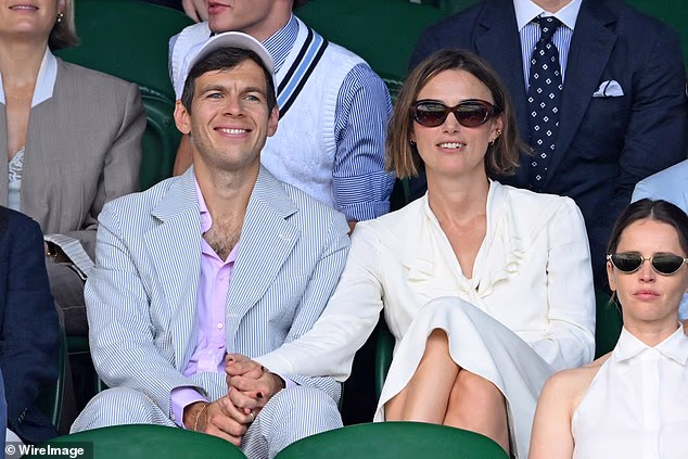 Keira Knightley and husband James Righton held hands at Wimbledon on Friday, three months after putting divorce rumours to bed