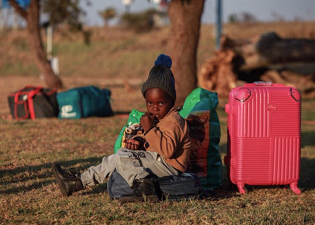 Brightman, five, is one of the stateless illegal immigrants living under cover in South Africa with his Zimbabwean father Steve Hove,22