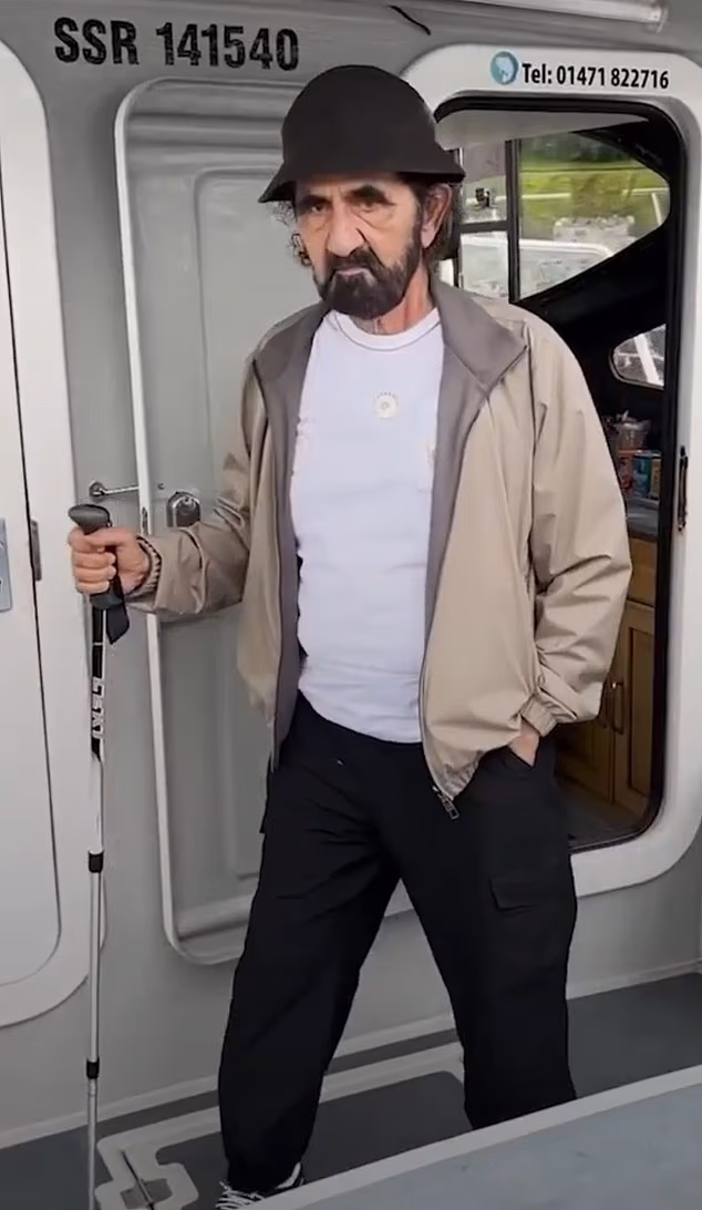 Sheikh Mohammed bin Rashid al-Maktoum looked gloomy upon his arrival in Scotland to start his 77th birthday celebrations