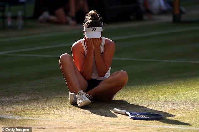 Linda Noskova was overcome with emotion as she won her first Grand Slam title at Wimbledon