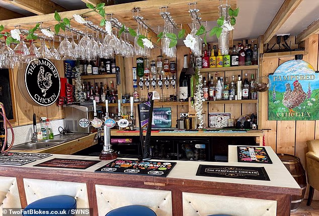 Paul Brimecome, from Portsmouth, is in the running for Britain's Pub Shed of the Year with his stunning creation made almost entirely from recycled materials