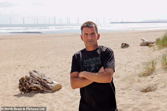 Davey Short, 48, said the boy was aged around 12 or 13 and had been playing in the waves when he got swept out to sea