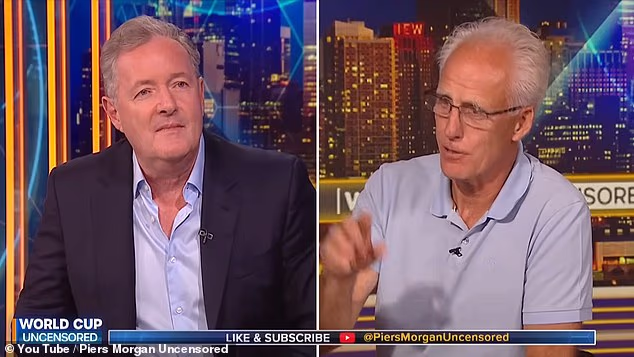 Piers Morgan (left) and Mick McCarthy clashed on air as they rehashed a long-standing feud