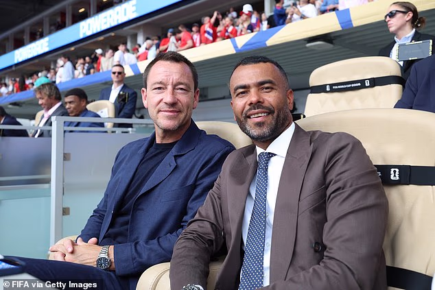 John Terry and Ashley Cole were sat together in the stands in Miami for England's quarter-final with Norway