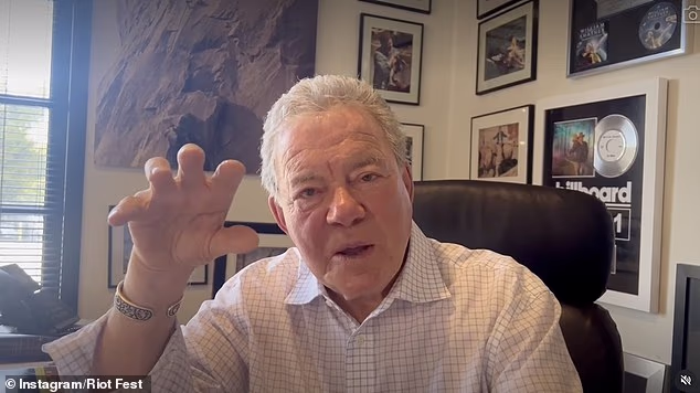 The announcement that Star Trek icon William Shatner, 95, would be playing at this year's Riot Fest music festival threw fans for a loop