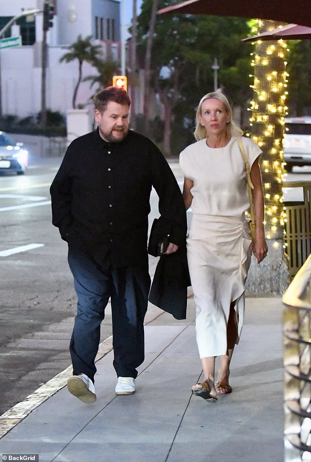James Corden and his wife Julia Carey have been enjoying some time together in their old home city of Los Angeles, heading out for a romantic dinner date this week