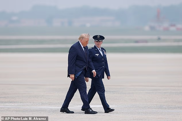 'We are holding Canada responsible for the fact that they are not properly maintaining their forests and brush,' the President wrote on Truth Social Friday, threatening to tariff Canada further due to the smoke and pollution hitting US cities because of the blaze in Ontario
