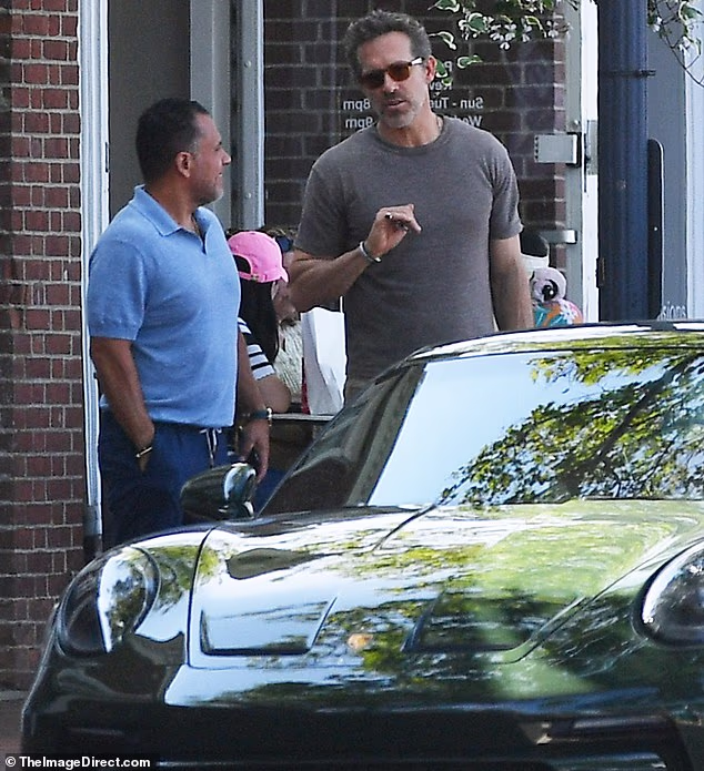 Ryan Reynolds, 49, looked downcast as he was spotted on a lowkey outing on Friday in Connecticut