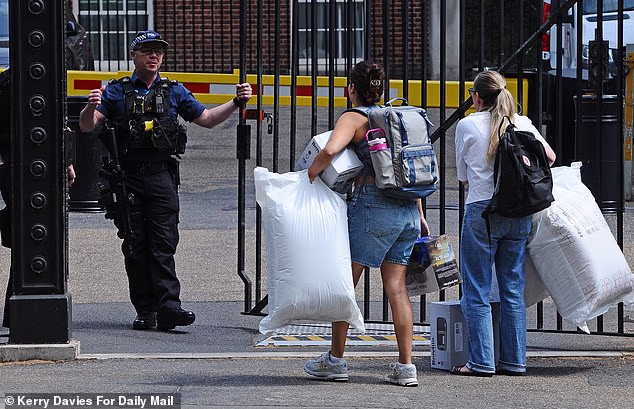 Pillows in multi-packs were delivered to No10 ahead of Andy Burnham's arrival on Monday
