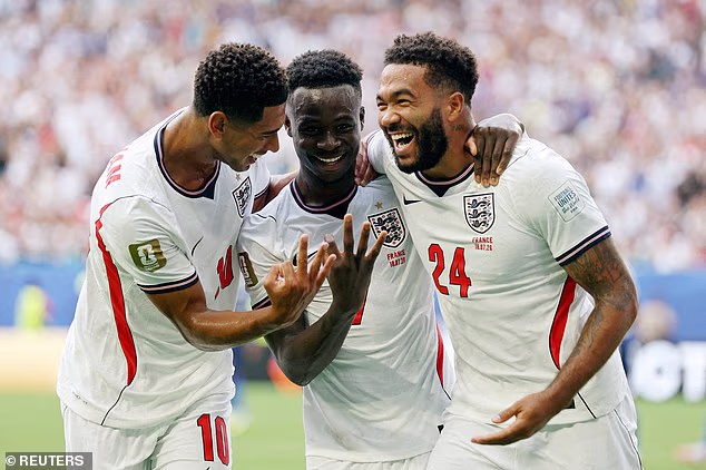 Bukayo Saka netted a hat-trick to help England secure their best World Cup finish since 1966