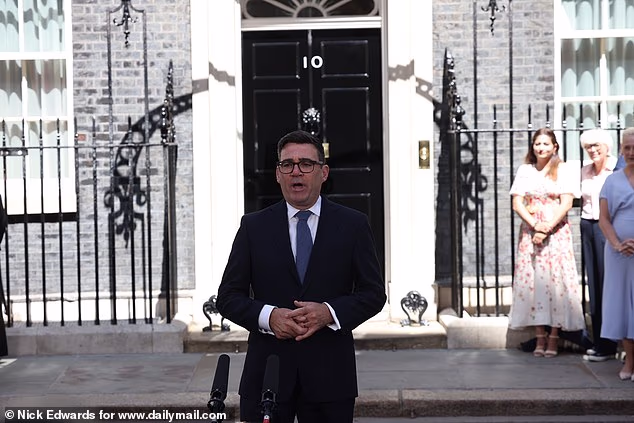 Andy Burnham shunned a lectern in his first speech after being officially installed as PM