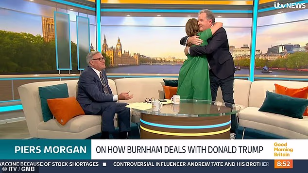 Piers Morgan reunited with his 'TV wife' Susanna Reid on Good Morning Britain on Monday, five years after his dramatic departure