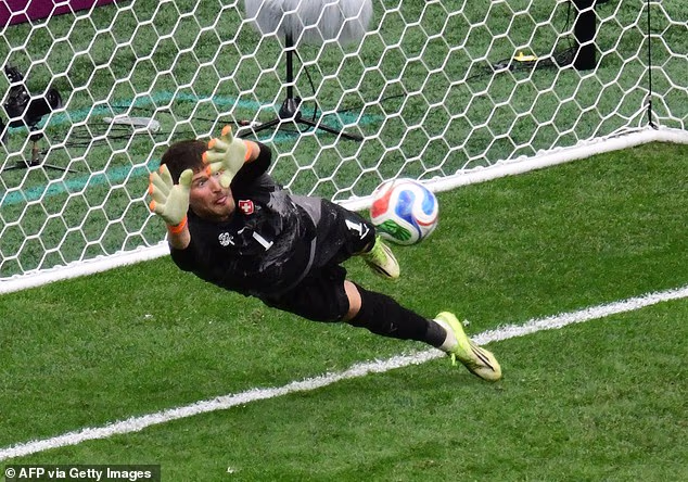 Gregor Kobel was Switzerland's shootout hero against Colombia in their last-16 clash