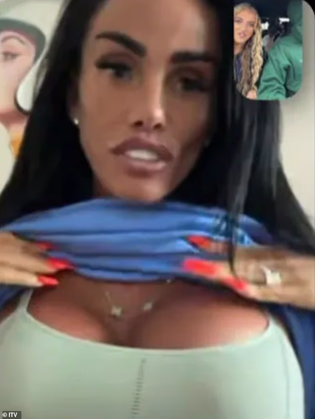 Katie Price told her horrified children she's had another secret boob job as she finally makes her first appearance in The Princess Diaries following ban