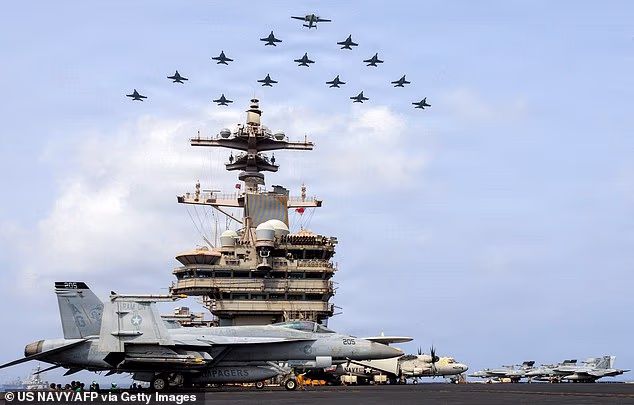 A June 30 photo of US forces in the Arabian Sea