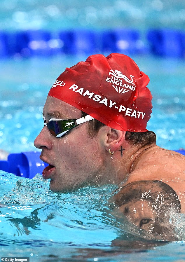 Adam Ramsay-Peaty has debuted his new name on his swimming cap at the Commonwealth Games as he hopes his new moniker will bring him luck in Glasgow