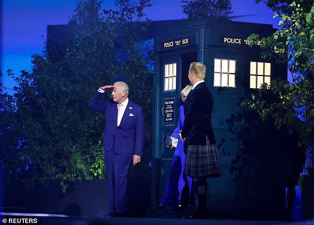 King Charles and Queen Camilla arrived at the Commonwealth Games in a TARDIS