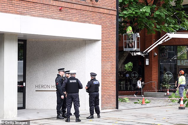 Security at the building temporarily acting as 'No10 North' - which also hosts a pub - has been hugely increased