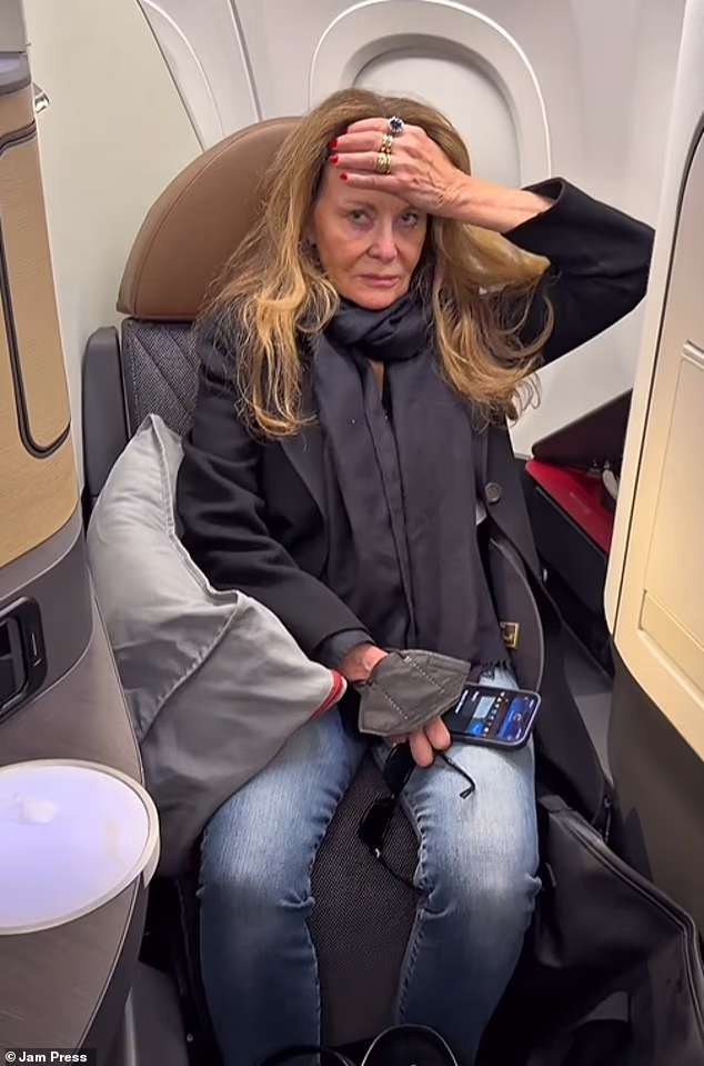 A first class passenger aboard an American Airlines flight claims this woman woke him up and asked to swap seats with him because hers did not recline