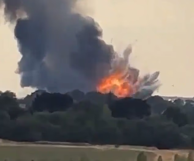 A huge explosion has rocked homes across Essex after a huge blaze erupted at an industrial unit in Southend Road, between East Hanningfield and Rettendon