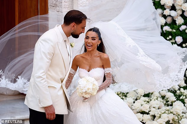Manchester City goalkeeper Gianluigi Donnarumma married his childhood sweetheart Alessia Elefante in Italy yesterday