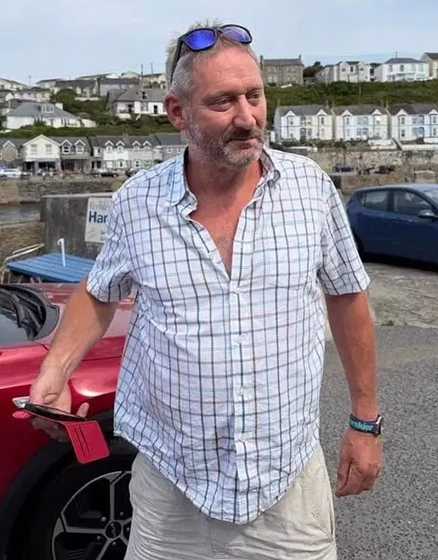 Charlie Righton (pictured) attacked the bird in July at the Harbour View Cafe in Porthleven, Cornwall, while having lunch with a companion