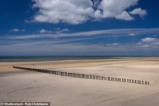 Pictured: Berck-sur-Mer beach in northern France where a man was killed on Thursday