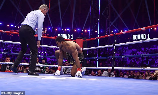 Anthony Joshua survived two knock downs in the first round against Kristian Prenga