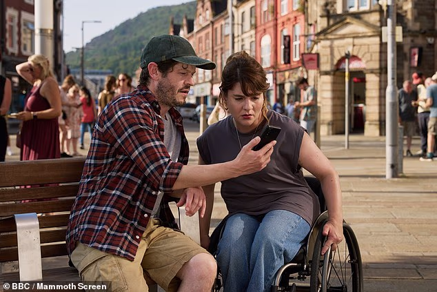 Pictured: Iwan Rheon as Dick Carwyn and Ruth Madeley as Gabriele Fox in the BBC's The Rapture