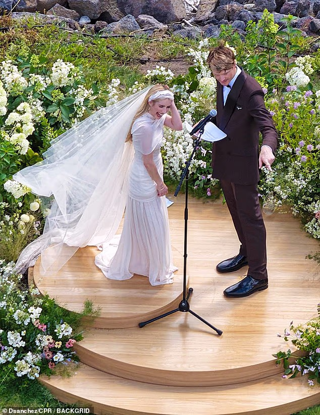 Emma Roberts looked breathtaking in a flowing white bridal gown as she wed Cody John in a fun-filled Idaho ceremony over the weekend