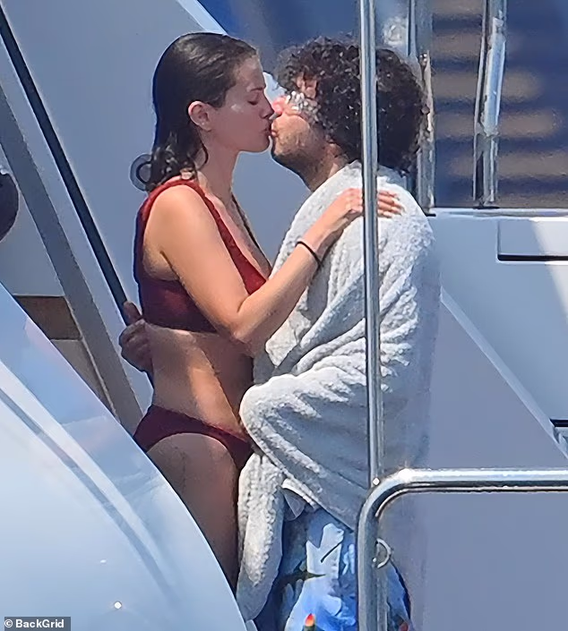 Selena Gomez and her husband Benny Blanco enjoyed a romantic day on a luxury yacht off the coast of France on Sunday